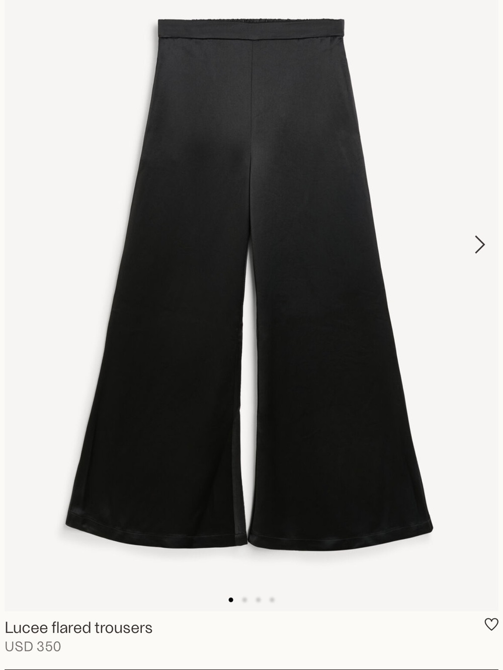 By Marlene Birger Black Wide-Leg Flared Pants